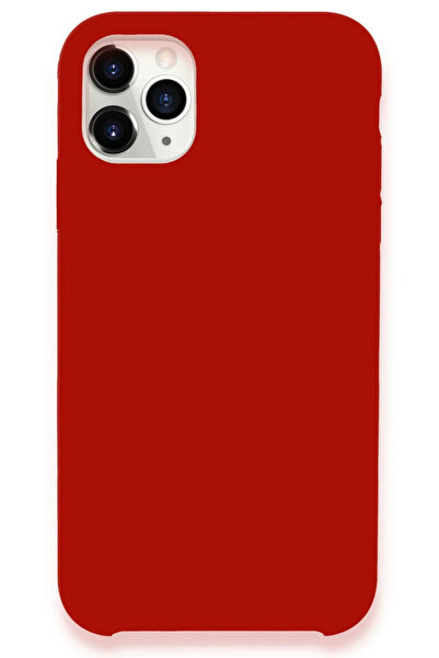 NewFace 1615843747 حافظة آيفون 11 برو ماكس من السيليكون الأنيق (144358) - أحمر
