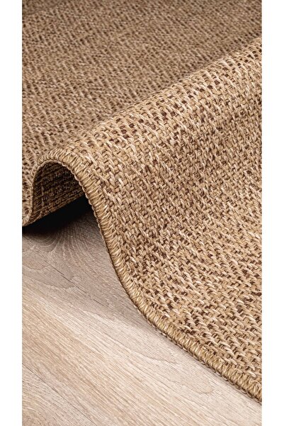 Misis Home Jut Rengi Sisal Hasır Model Dokuma Halı Yıkanabilir Kaymaz Taban S...