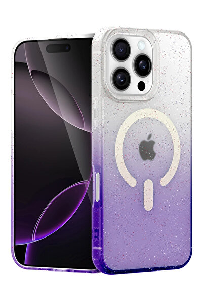 NewFace 1614056747 غطاء آبل آيفون 16 برو بوميل شايني ماج سيف (105640) - أرجواني