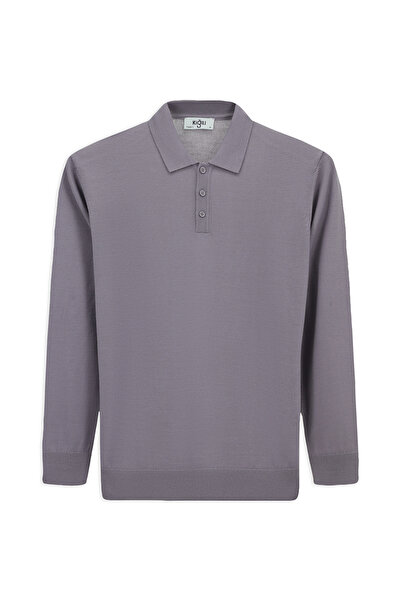 Kiğılı Polo Neck Buttoned Regular Fit Warm Wool Knit Sweater
