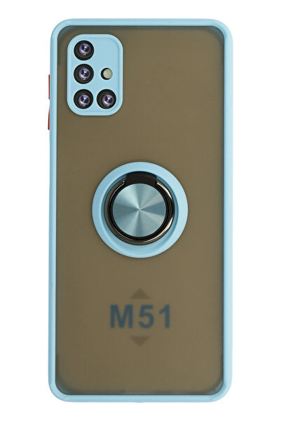 NewFace غطاء حماية سيليكون لهاتف سامسونج جالاكسي M51 من OZLSTOR مع حلقة مونتر...