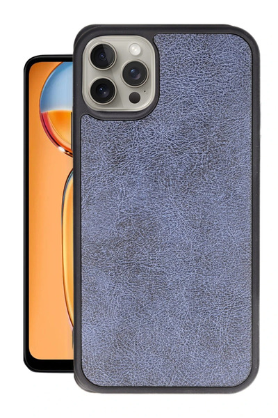 NewFace غطاء جلدي لهاتف آيفون 14 برو ماكس من أوزلستور (85035) - أزرق داكن