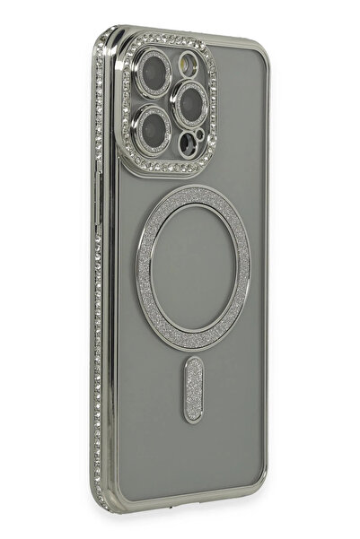 NewFace 1612852747 حافظة آيفون 15 برو جوكي سيلفر ماجنيتيك سيف (205228) - رمادي