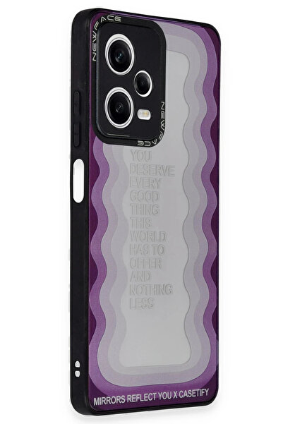 NewFace 1614717747 غطاء حماية لهاتف شاومي ريدمي نوت 12 برو 5G بنمط مرآة - مرآ...