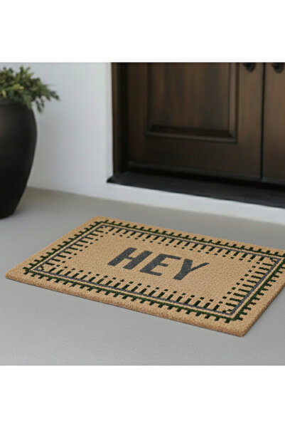 Etnik Dekor Hey Written Digital Print Doormat