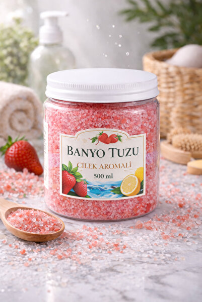 DR.RAİN 500 مل من ملح الاستحمام بنكهة الفراولة |   الراحة اللذيذة والعناية با...