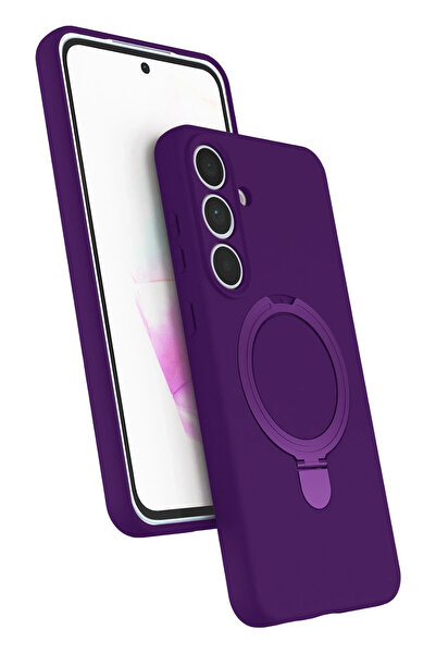 NewFace غطاء حماية HN-SHOP لهاتف سامسونج جالاكسي S24 FE مع حامل ماج سيف - بنف...