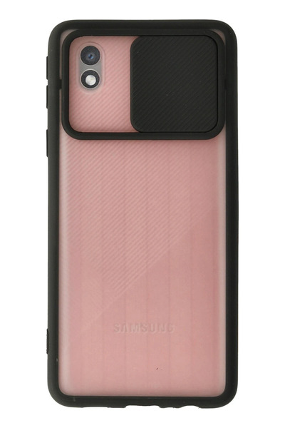 NewFace حافظة OZLSTOR لهاتف سامسونج جالاكسي A01 كور، حافظة سيليكون منزلقة للك...