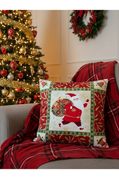 Dörtel Tedarik Double Sided Digital Printing Zippered Christmas Themed Pillow Case, Throw Pillow Case 43X43 cm
