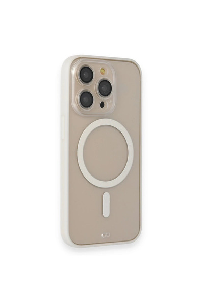 NewFace 1612809747 غطاء حماية مغناطيسي كبير لهاتف آيفون 14 برو (120928) - أبيض