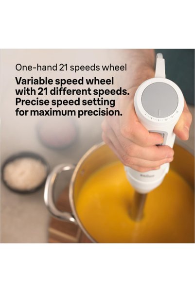 Braun Multi Quick 5, 1000W, 21 Speeds, 0.5L Chopper, 0.6L Beaker, Whisk, Splash Control Technology, MQ50236MWH,White