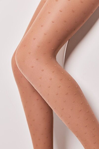 Conte Elegant Ciorapi groși pentru copii cu model în formă de inimă, Anabel 20 Den - , 128-134 (20)