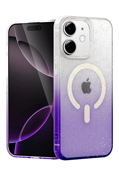 NewFace 1610757747 غطاء آبل آيفون 12 بوميل شايني ماج سيف (105707) - أرجواني