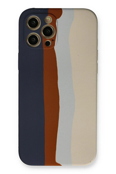 NewFace 1612607747 حافظة آيفون 12 برو ماكس إبرولي سيليكون (210726) - أزرق داك...