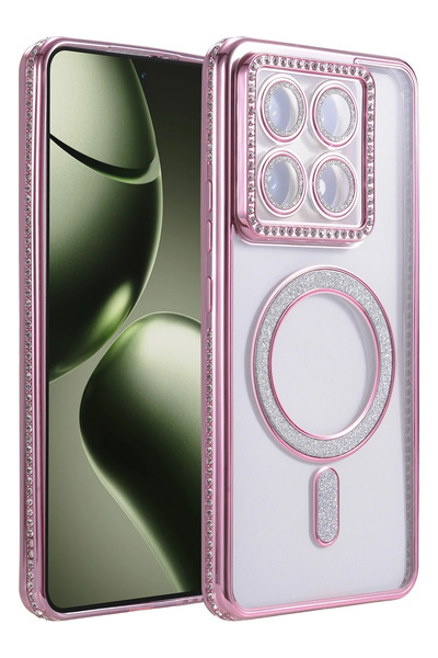 NewFace 1615242747 حافظة شاومي مي 14 تي برو جوك سيملي ماجنيتيسيف (124252) - وردي