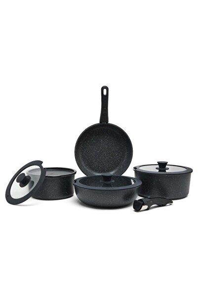 CAROTE طقم أواني طهي سويسرية من الجرانيت قابلة للفصل مكون من 10 قطع