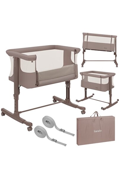 Lionelo Patut co-sleeper, Lionelo, Aurora, 3 in 1, Cu leganare si setare unghiulara, Pana la 9 kg, 0 luni+