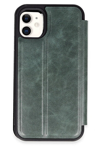 NewFace غطاء حماية قابل للطي لهاتف آيفون 11 من أوزلستور - (122208) أخضر داكن