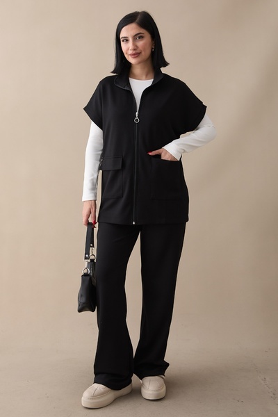 InStyle Kapak Cep Black Triple Modal Set