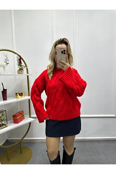 LİSAA BUTİK Women's Standard Size Thick Hair Knitting Sweater