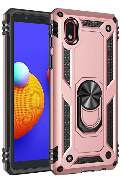 NewFace غطاء سيليكون لهاتف سامسونج جالاكسي A01 كور من OZLSTOR مع حلقة (101849...