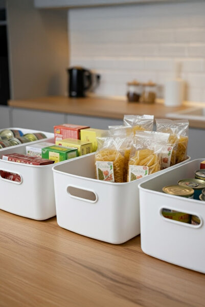 Kitchen Life 6-Piece Multi-Purpose Cabinet Organizer Box - Refrigerator, Kitchen, Bathroom Organizer, Makeup Organizer 4 Lt