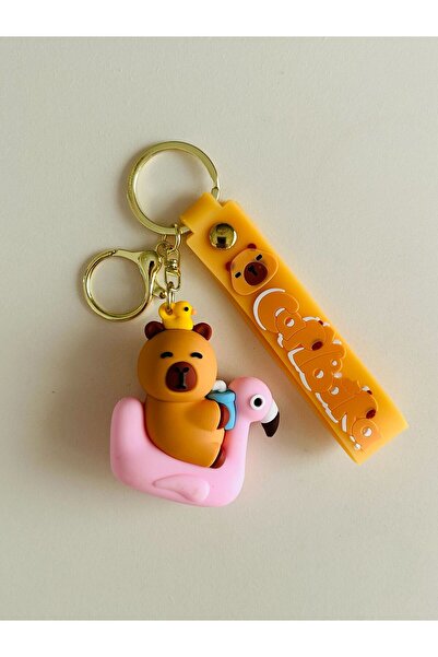 KAYLANIN DÜNYASI Cute Keychain with Capybara Figure – Gift, Birthday Gift, Ch...