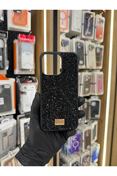 SOYLU MİX آيفون 15 برو ماكس سيليكون مرصع بالأحجار