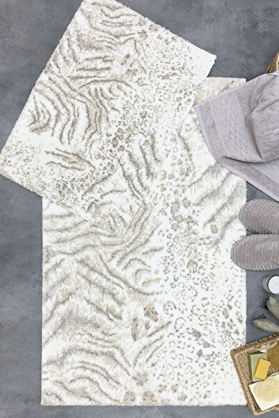 ZEBRACASA Pole 2'li Pamuk Banyo Paspası