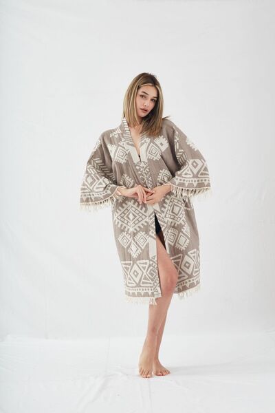 CAKKATEX Organic Cotton Woven Design Beach Wear | Kaftan | Kimono | Desing Caftan