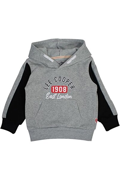 Lee Cooper Trening pentru bebeluși băieți, colecția 2025, 2 piese, 100% poliester, mărimea 12M, culoarea gri