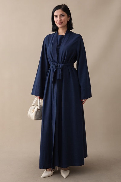 InStyle Truvakar Sleeve Abaya Dress Navy Blue Set
