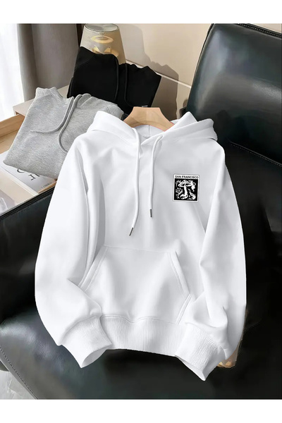 PENTHİLUS سويت شيرت سان فرانسيسكو 3 إنترنيشنال كيو بغطاء رأس للجنسين