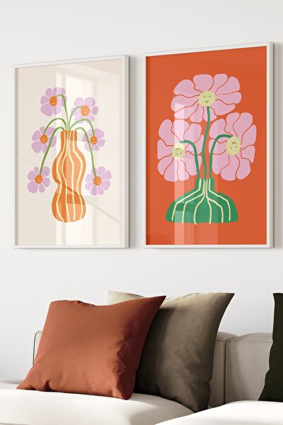 Base Concept Σετ ζωγραφικής με διακοσμητικό πλαίσιο με λουλούδια 2 τεμαχίων (...