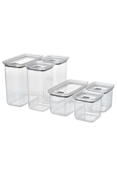 IKEA Storage Container 6 Pcs Transparent Multi-Purpose Korllvippa