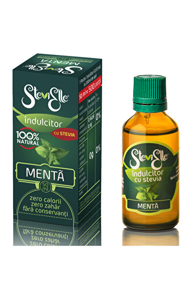 stevielle Îndulcitor cu Stevia și aromă naturală de Mentă, SteviElle, 50ml, 500 de porții