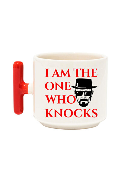qoeuyl boutique I Am the One Who Knocks Heisenberg Printed Latte Cup Color t Handle Mug Cup
