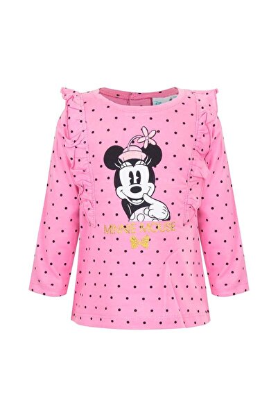 Minnie Mouse Bluza cu volanase si buline Gold Glitter