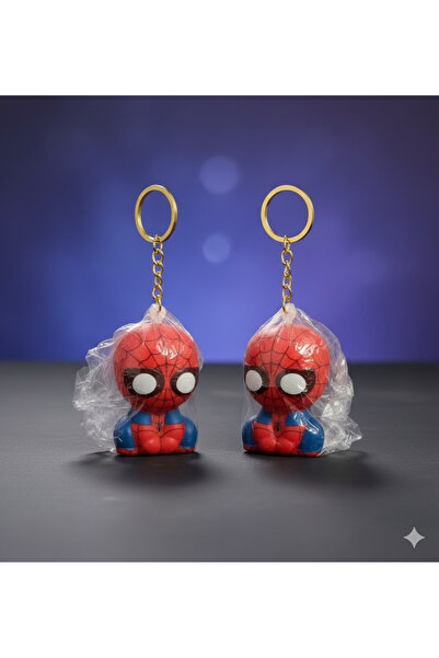 Srctech Spiderman Sık Bırak 2-Pack Keychain and Bag Ornament - 6 cm