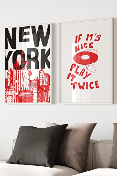 Base Concept Σετ ζωγραφικής με διακοσμητικό πλαίσιο 2 τεμαχίων New York and M...