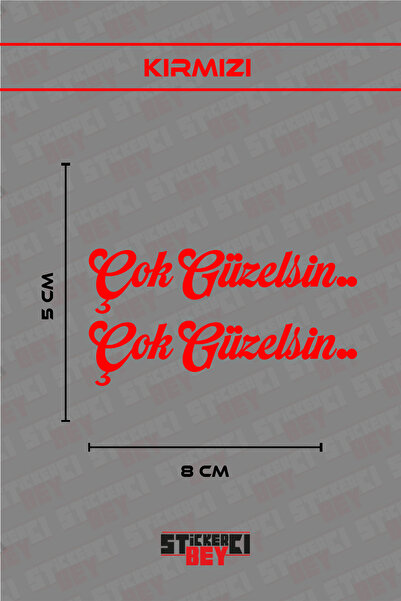 STİCKERCI BEY You Are so Beautiful.. Written Motorcycle Laptop Helmet Car Sticker Decal (Foil Cut)