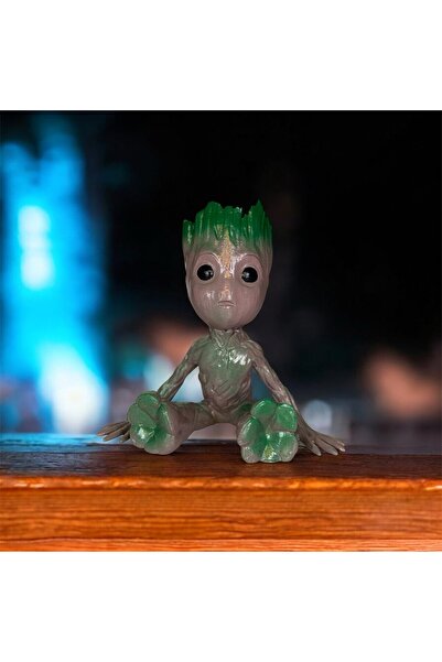 Handmade Groot Figure Cobalt – 3D Printed Decorative Object