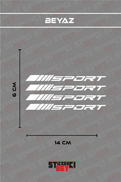 STİCKERCI BEY SPORT YAZILI MOTORSİKLET LAPTOP KASK ARABA STİCKER KAPLAMA ETİK...