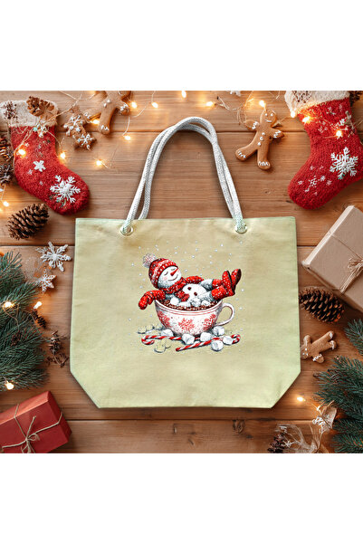 Crea Eymer Wear New Year Daily Hanging Linen Bag Cotton Beige