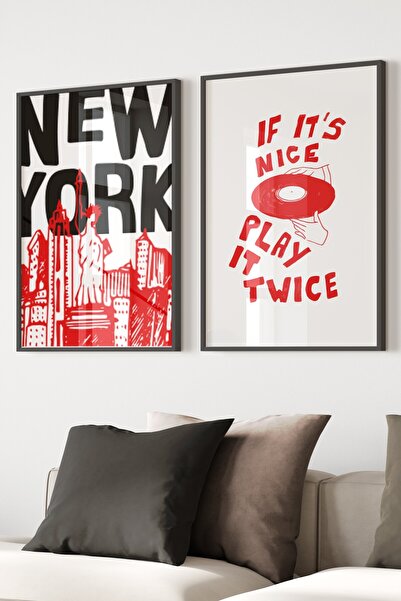 Base Concept Σετ ζωγραφικής με διακοσμητικό πλαίσιο 2 τεμαχίων New York and M...
