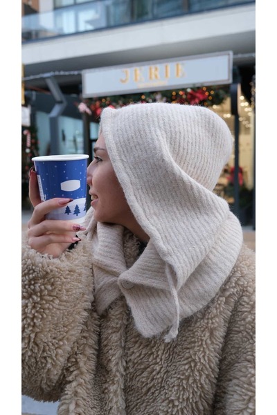 Jerie Düğmeli Yumuşak Doku Balaklava