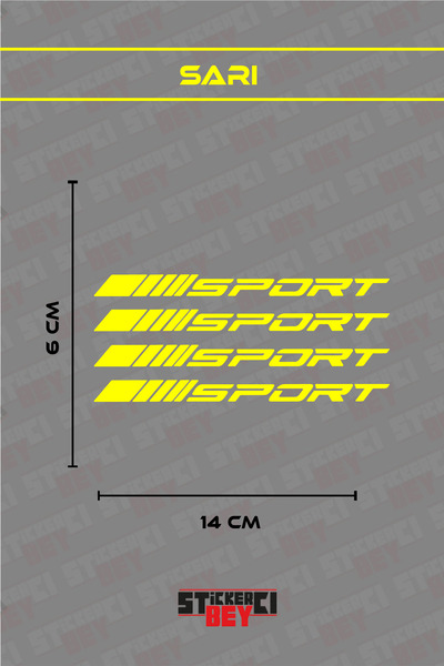 STİCKERCI BEY SPORT YAZILI MOTORSİKLET LAPTOP KASK ARABA STİCKER KAPLAMA ETİK...
