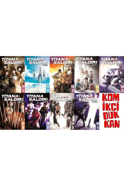 Gerekli Şeyler Yayıncılık Titana Saldırı 21-22-23-24-26-27-28-29-30 manga set...