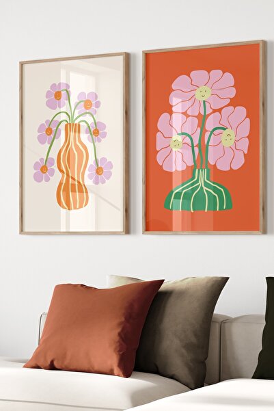 Base Concept Σετ ζωγραφικής με διακοσμητικό πλαίσιο με λουλούδια 2 τεμαχίων (...