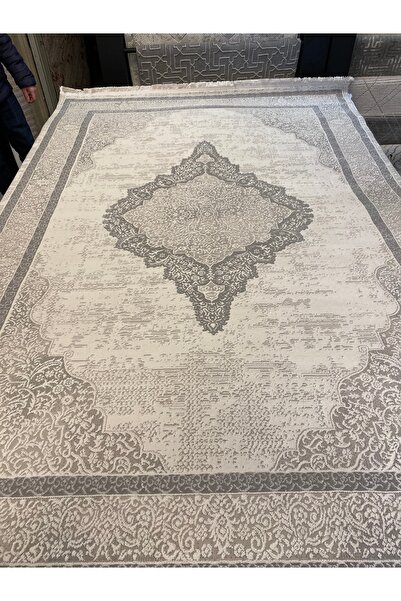 KARAR HALI Kahve krem yün salon halısı